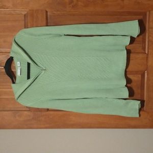 Liz Claiborne woman's size XL pullover zip up knitted cotton sweater